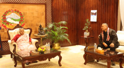 Sushila Karki and Durga Prasai