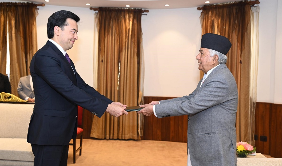 Newly appointed ambassadors present credentials to President Paudel