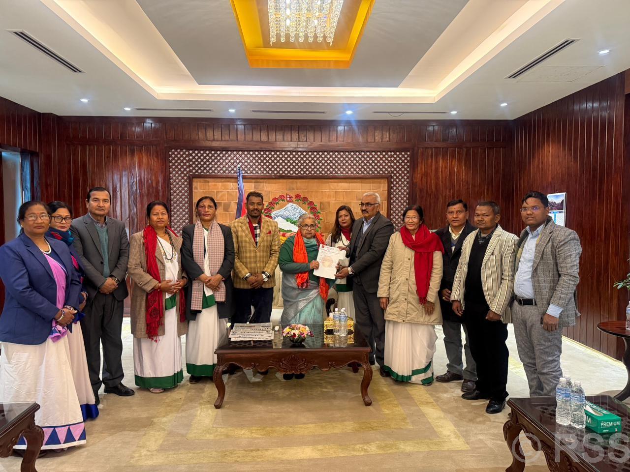 Tharu Kalyankarini Sabha delegation meets PM Karki