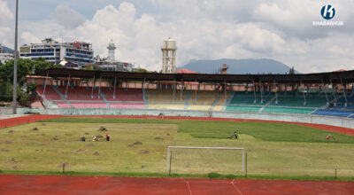 Grass cutting begins at neglected Dasharath Stadium after prolonged inactivity