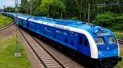 India unveils first home-built hydrogen-powered train