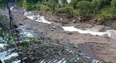 One missing in Dolakha landslide, four hydropower workers rescued
